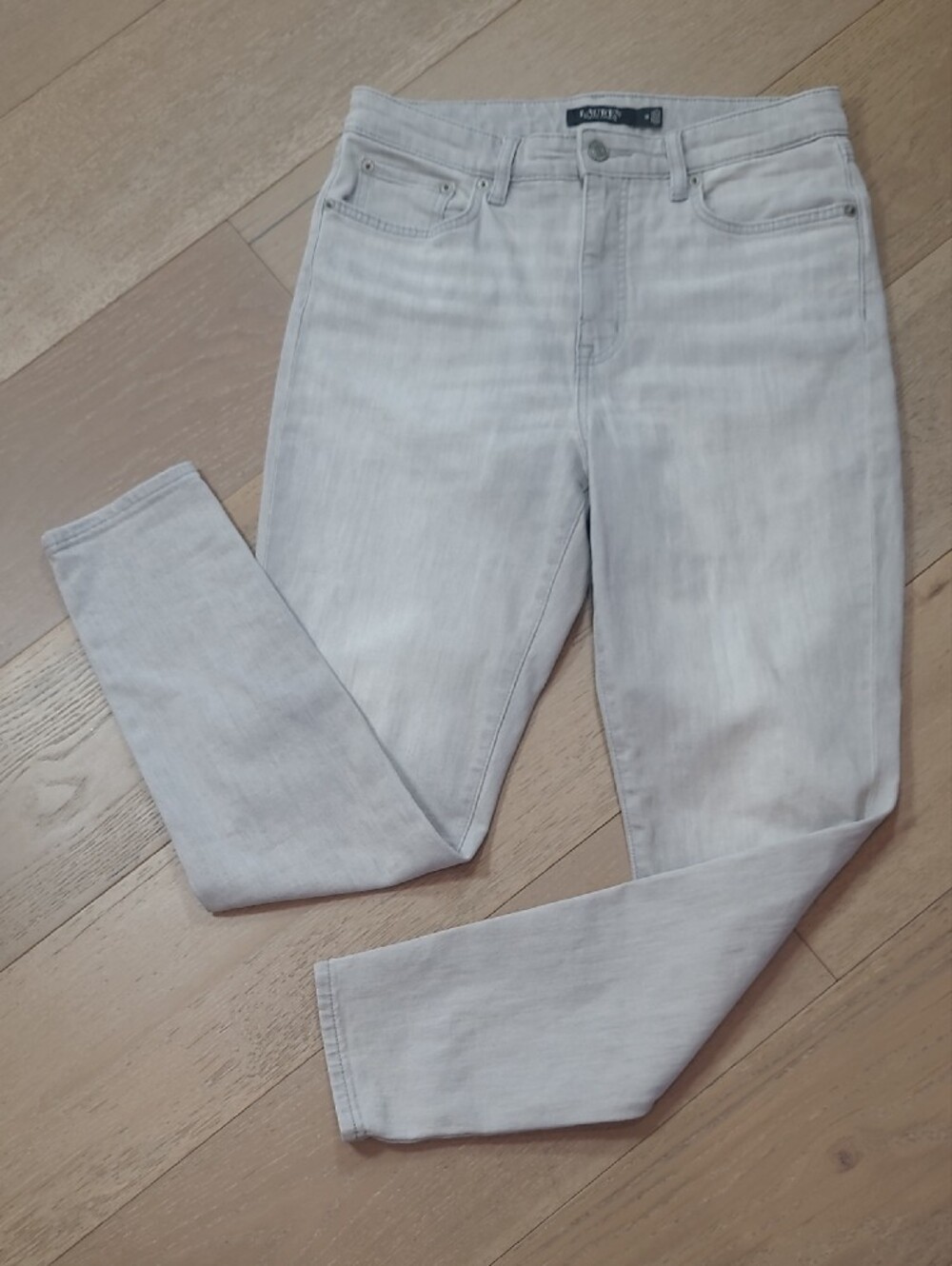 Lauren Ralph Lauren Jeans Women's sz 10 High Rise Skinny Grey Denim Jeans